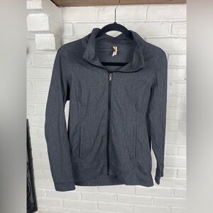 Lucy Gray Full Zip Athletic Jacket Nylon Stretch Performance Women’s Medium